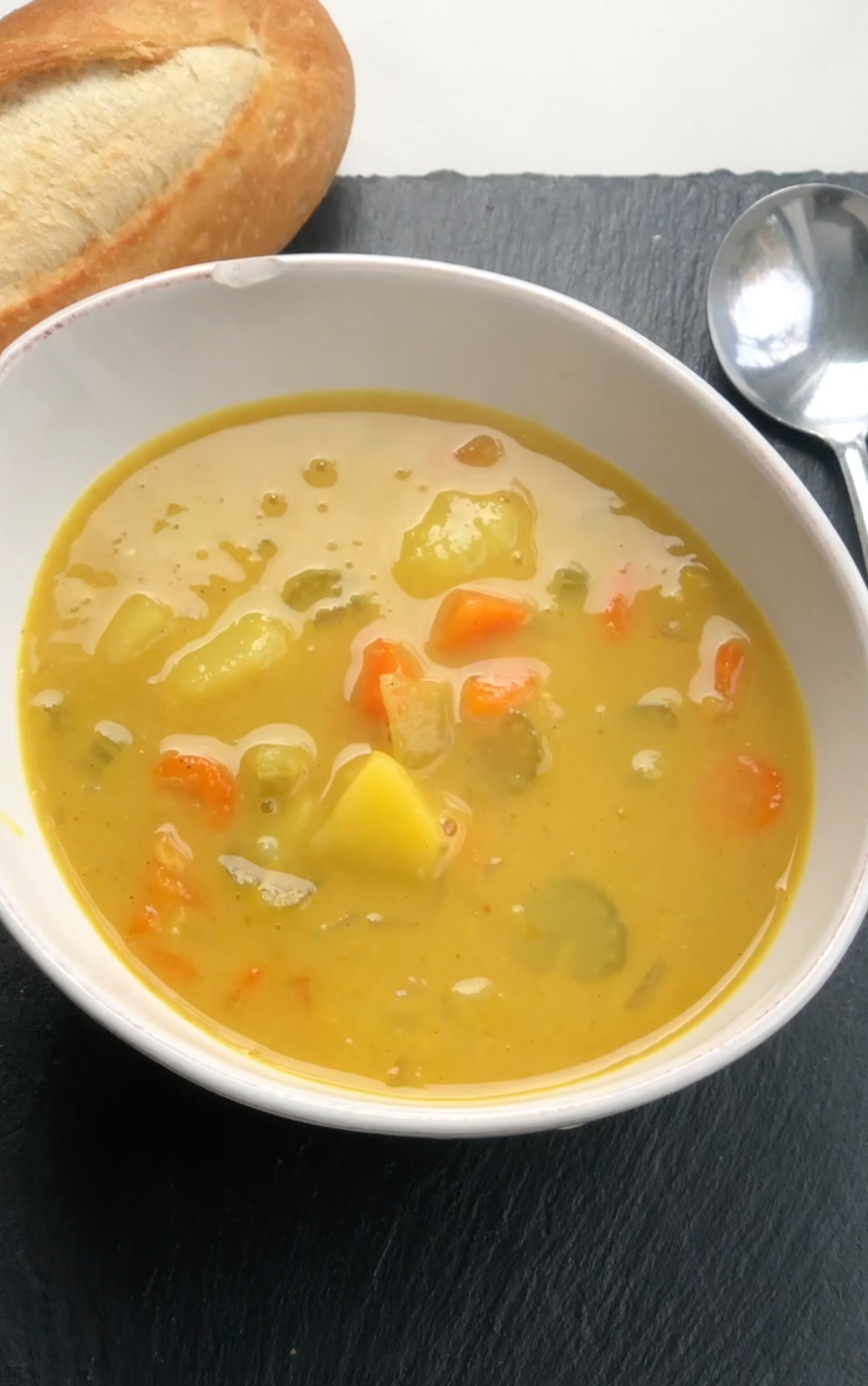 Curried split pea soup