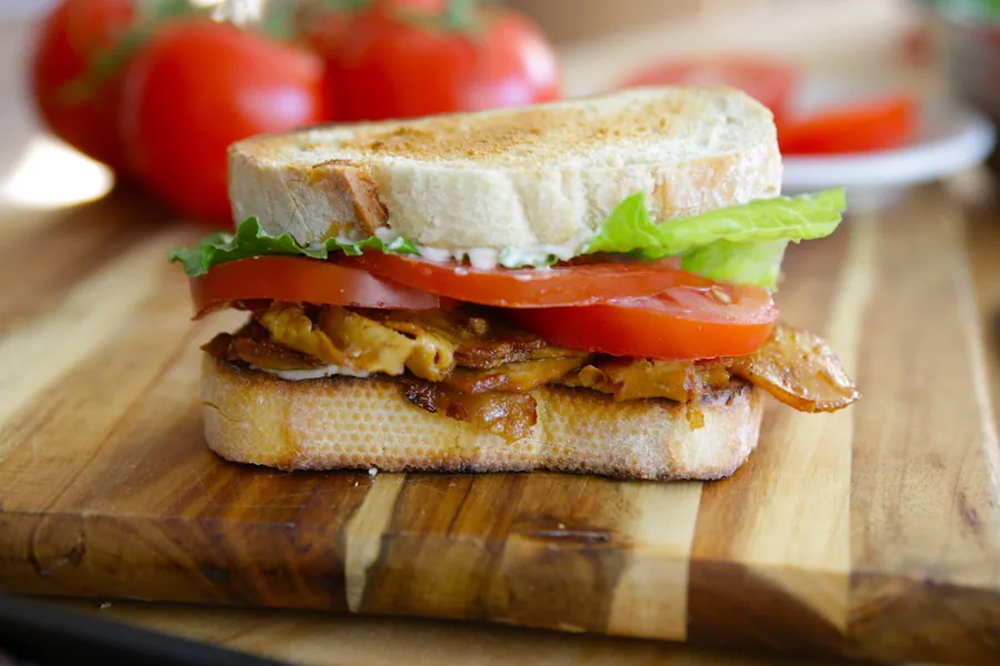 Vegan Tofu Bacon BLT