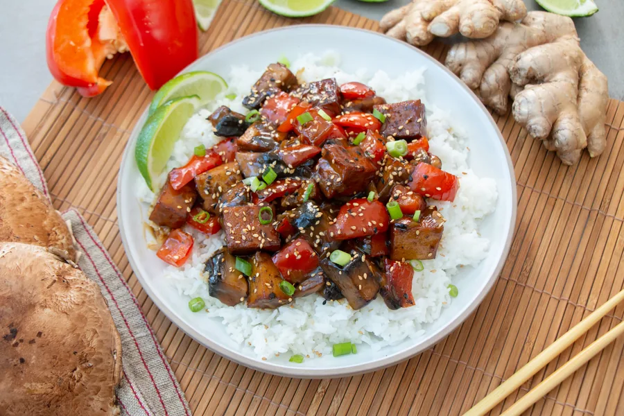 Orange Four-Pepper Smoked Tofu